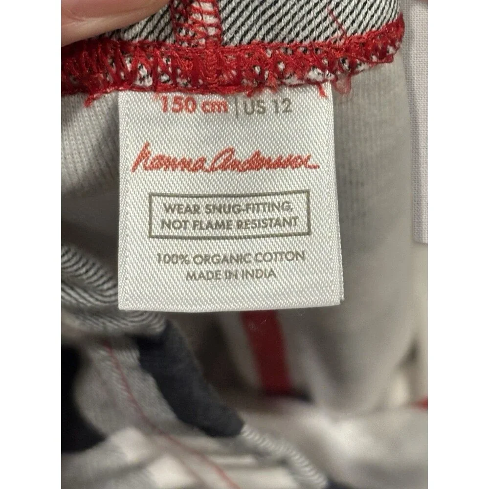 Hanna Andersson Buffalo Plaid Pajama Pants 12 Organic Cotton Christmas Holiday